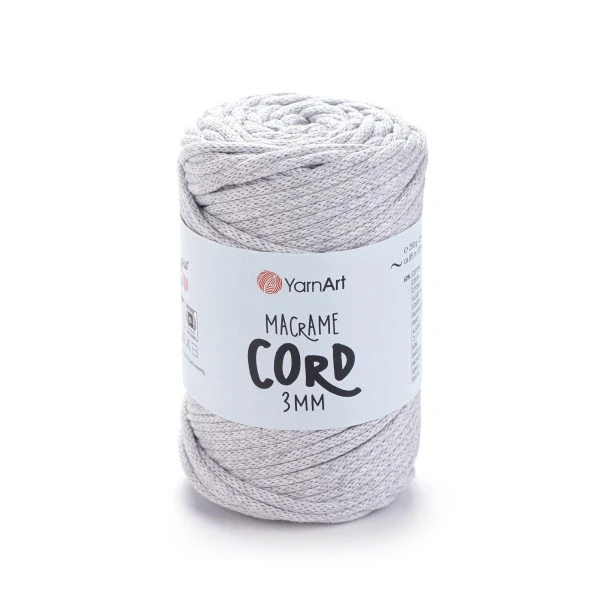 Macrame cord 756 Světle šedá