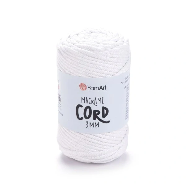 Macrame cord 751 Bílá