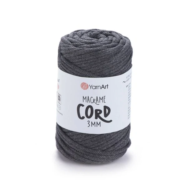 Macrame cord 758 Tmavě šedá