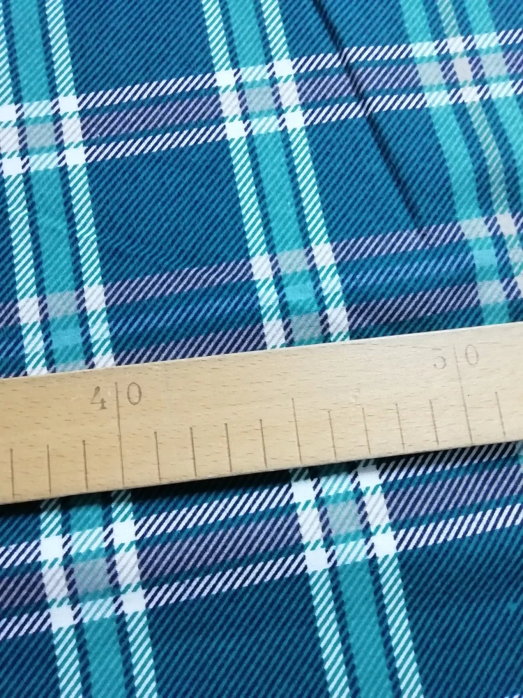 Flanel vzor zelená kostka