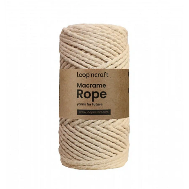 Příze Macrame Rope 01 Černá