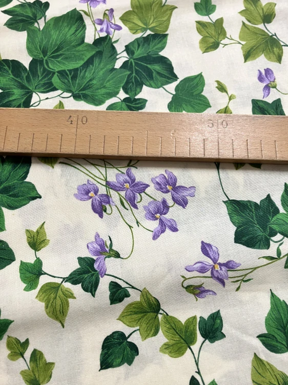 Bavlněné plátno vzor violka