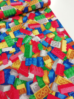 Dekorační látka vzor lego