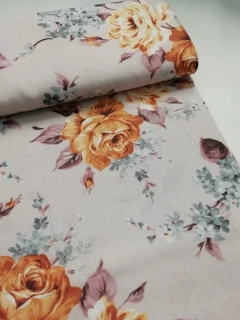 Dekorační látka vzor žlutá růže