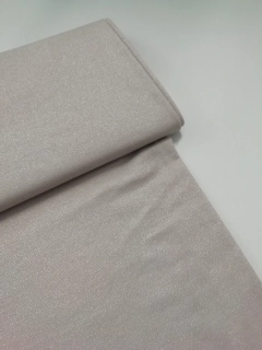 Úplet vzor bílá káva se stříbrnou nitkou