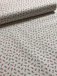 Bavlněné plátno vzor drobný tulipán