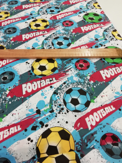 Bavlněné plátno vzor fotbal